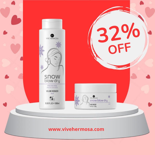 Tratamiento Snow Blow Dry 16 onz y Mascarilla Snow Blow Dry 8 onz