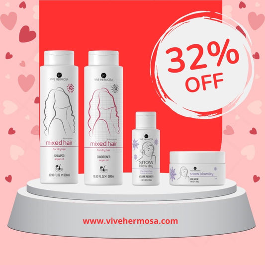 Kit de shampoo y acondicionador de macadamia, Snow Blow dry 3.38 onz y mascarilla snow.