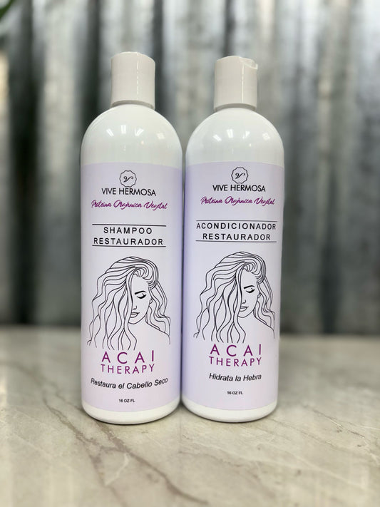 Shampoo y acondicionador de Acai (nueva presentación)