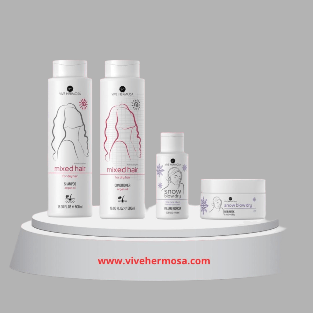 Kit de shampoo y acondicionador de macadamia, Snow Blow dry 3.38 onz y mascarilla snow. - ViveHermosa