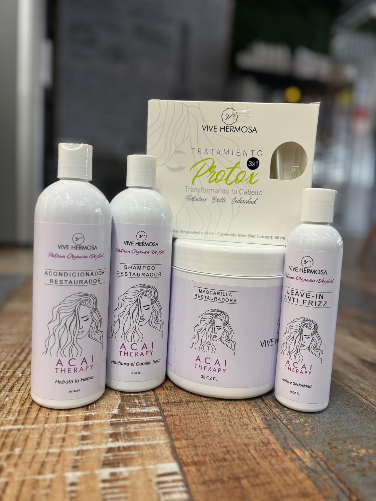 Kit de tratamiento de Acai con el sistema de ampollas de crecimiento - ViveHermosa